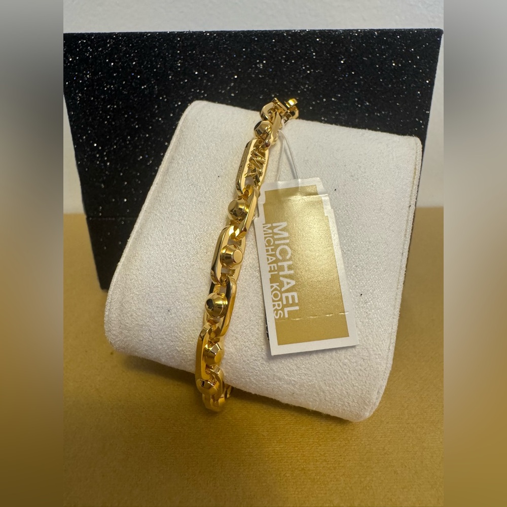 Michael Kors Astor Link Precious Metal-Plated Brass Bracelet
